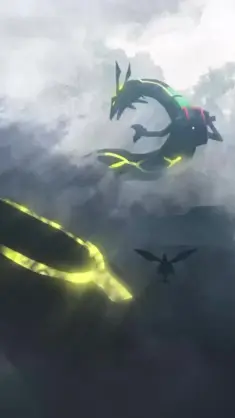 Rayquaza Flying in the Dark Sky live wallpaper download