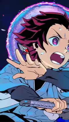 Tanjiro Kamado in His Water Style (Kimetsu No Yaiba) live wallpaper download