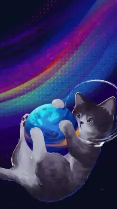 Cat in Space live wallpaper download