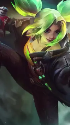 Zeri the Spark of Zaun (LoL) live wallpaper download