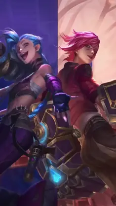 Arcane Jinx and Vi live wallpaper download
