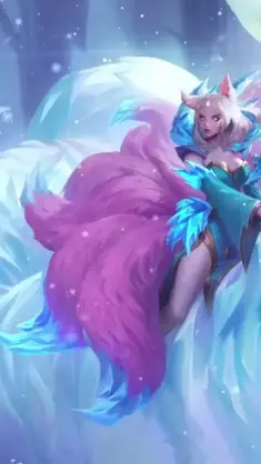 Winter Queen Ahri (LoL) live wallpaper download
