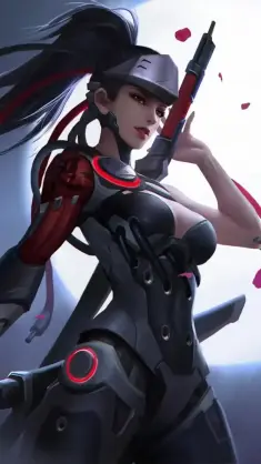 Female Genji (Overwatch) live wallpaper download