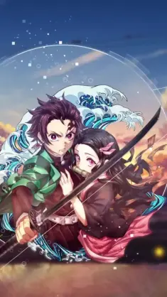 Tanjiro's Devotion to Nezuko live wallpaper download