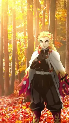 Kyojuro Rengoku in Autumn live wallpaper download