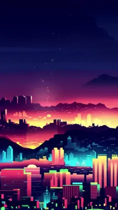 Aesthetic City at the Night live wallpaper download