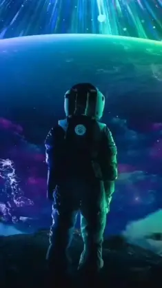 Glowing Astronaut live wallpaper download