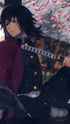 Tomioka Giyu Calm Sitting (Kimetsu No Yaiba) live wallpaper download