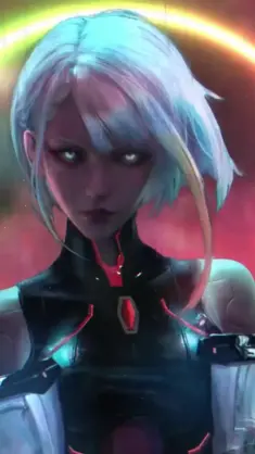 Lucy Under the Rain (Cyberpunk Edgerunners) live wallpaper download