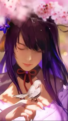Raiden's Cherry Blossom Bliss live wallpaper download