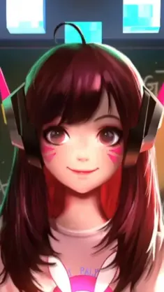 Dva With Heart From Cubes Behind live wallpaper download