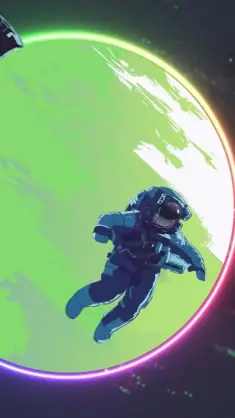 Astronaut Near Moon's Surface live wallpaper download