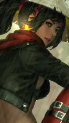 Samurai Girl With Dagger Eyes live wallpaper download