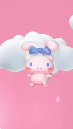Cinnamoroll Flying in Clouds live wallpaper download