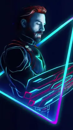 Captain America: Neon Defender live wallpaper download