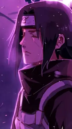 Itachi Crying in a Purple Landscape live wallpaper download
