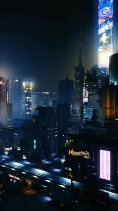 Cyberpunk Night City live wallpaper download