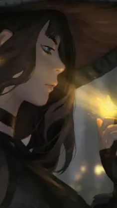 Witch Admires the Butterfly live wallpaper download