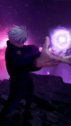 Satoru Gojo With a Purple Orb live wallpaper download