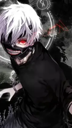 Ken Kaneki With a Mask On live wallpaper download