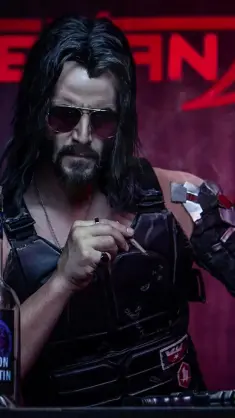 KEANU REEVES in CYBERPUNK 2077 live wallpaper download