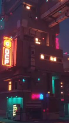 Neon CITYSCAPE (CYBERPUNK 2077) live wallpaper download