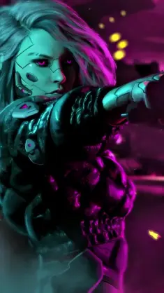 CYBORG GIRL (Cyberpunk 2077) live wallpaper download