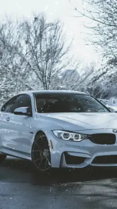 White WINTER BMW live wallpaper download