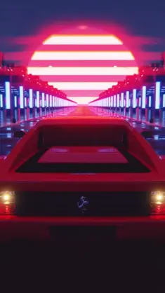 Ferrari Testarossa Driving on the Street live wallpaper download