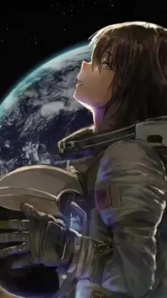Anime Girl Astronaut live wallpaper download