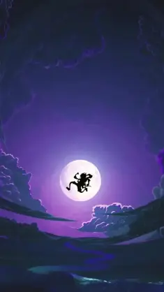 Luffy's Resolve Under the Night Sky live wallpaper download