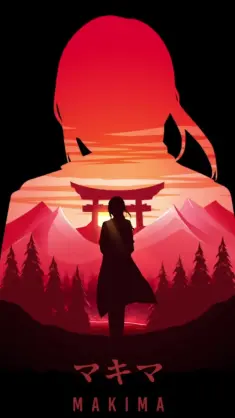 Makima Silhouette live wallpaper download