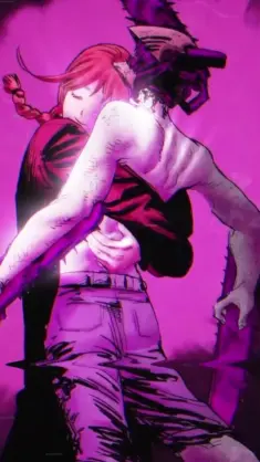 Makima Hugging Denji live wallpaper download