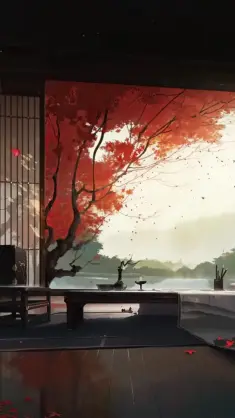 Japanese Room in Autumn live wallpaper download