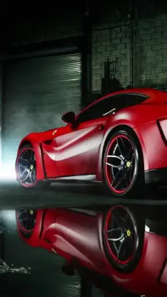 RED FERRARI in Garage live wallpaper download