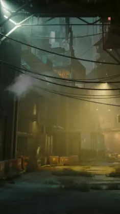 Street in Cyberpunk 2077 live wallpaper download