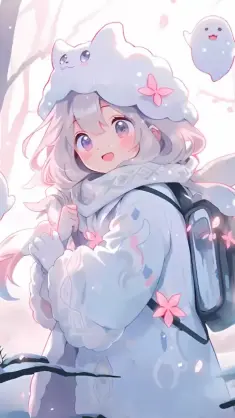 Girl in Winter live wallpaper download