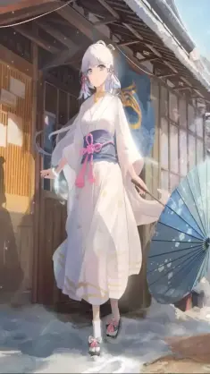 Winter Walk With Kamisato Ayaka live wallpaper download