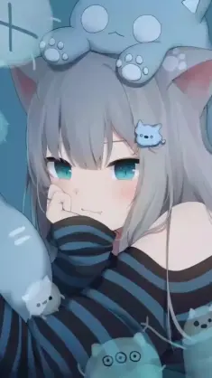 Nekoha Shizuku With Cats live wallpaper download