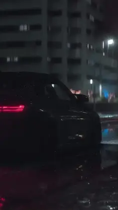 BMW M4: Night Rain Drift live wallpaper download