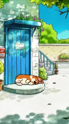 Sunny Snooze With a Corgi live wallpaper download