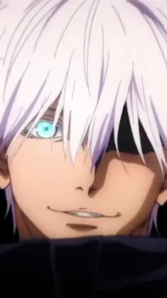 Smiling Gojo With Blue Eyes (Jujustu Kaisen) live wallpaper download