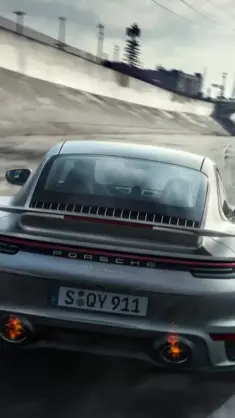 Porsche 911 Turbo S Silver Metallic live wallpaper download