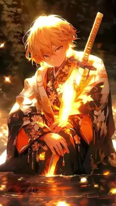Zenitsu Golden Glow live wallpaper download
