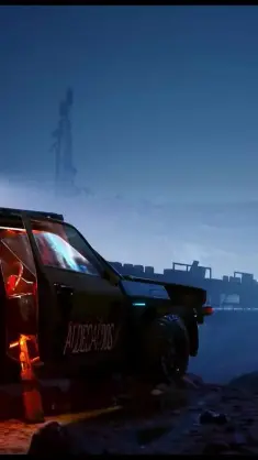 Dystopian Night City live wallpaper download