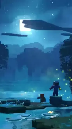 Blue Lake (Minecraft) live wallpaper download