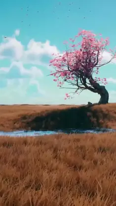 Single Blooming Tree live wallpaper download