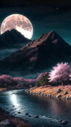 Japanese Night Village live wallpaper download
