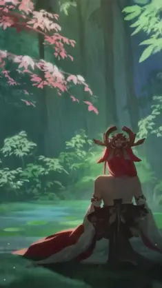 Yae Miko Watching the Rain live wallpaper download