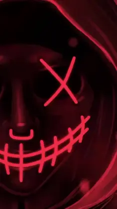 Red Neon Mask live wallpaper download